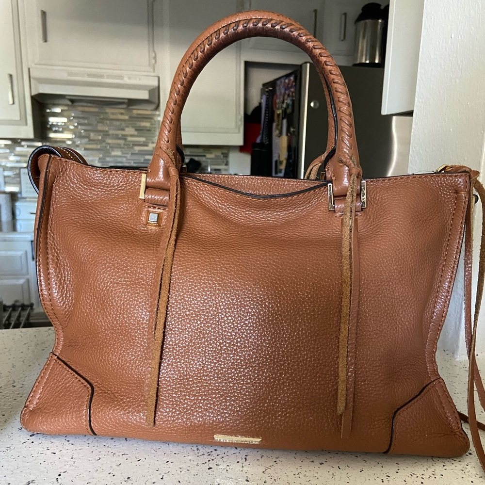 Rebecca Minkoff Cognac Leather Reagan Satchel